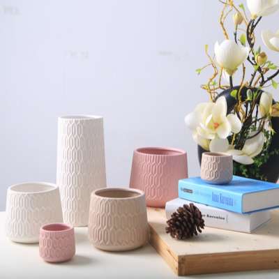 Modern Design Decorative Vases Geometric modern ceramic decoration flowers vase For Home Decor