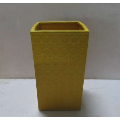 N3923 New Arrival relief surface yellow indoor decor Succulent Ceramic Flower Pots